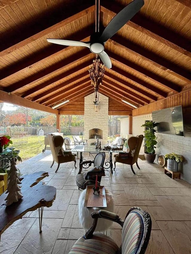 gable patio cover, hip roof patio cover